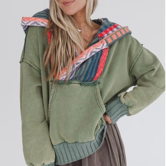 Three Bird Nest Tops - Three Bird Nest Nori Hoodie Pullover Hoodie NWT size Small Boho